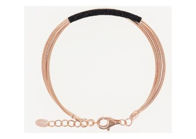 WDNAB205 - Bracelet Pink Shiny black dust