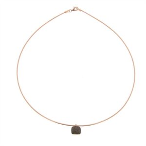 WDNAG056 - Necklace Pink Shiny brown dust