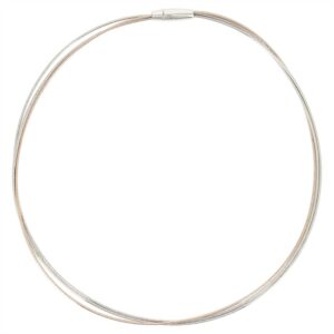 WDNAG290 - Necklace Pink Shiny black dust