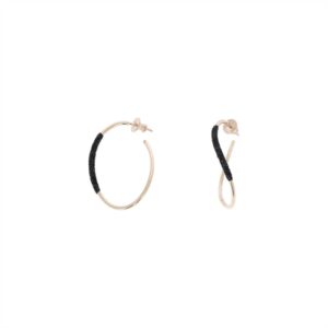 WPLVO1176 - Earrings Pink Shiny black dust