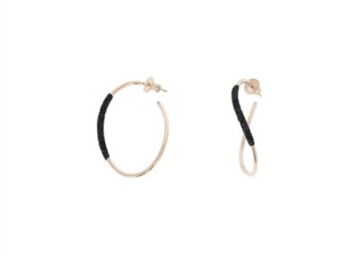 WPLVO1176 - Earrings Pink Shiny black dust