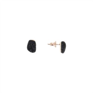 WPLVO1500 - Earrings Pink Shiny black dust
