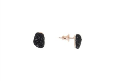 WPLVO1500 - Earrings Pink Shiny black dust